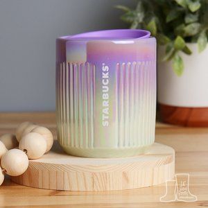 Starbucks, Lilac Iridescent Ceramic Travel Mug with Lid, 8oz